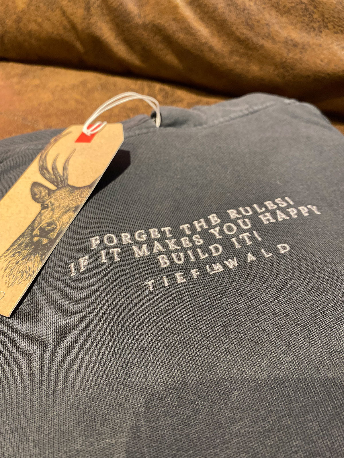 forget the rules if it makes you happy build it | Hoodie | Acid washed