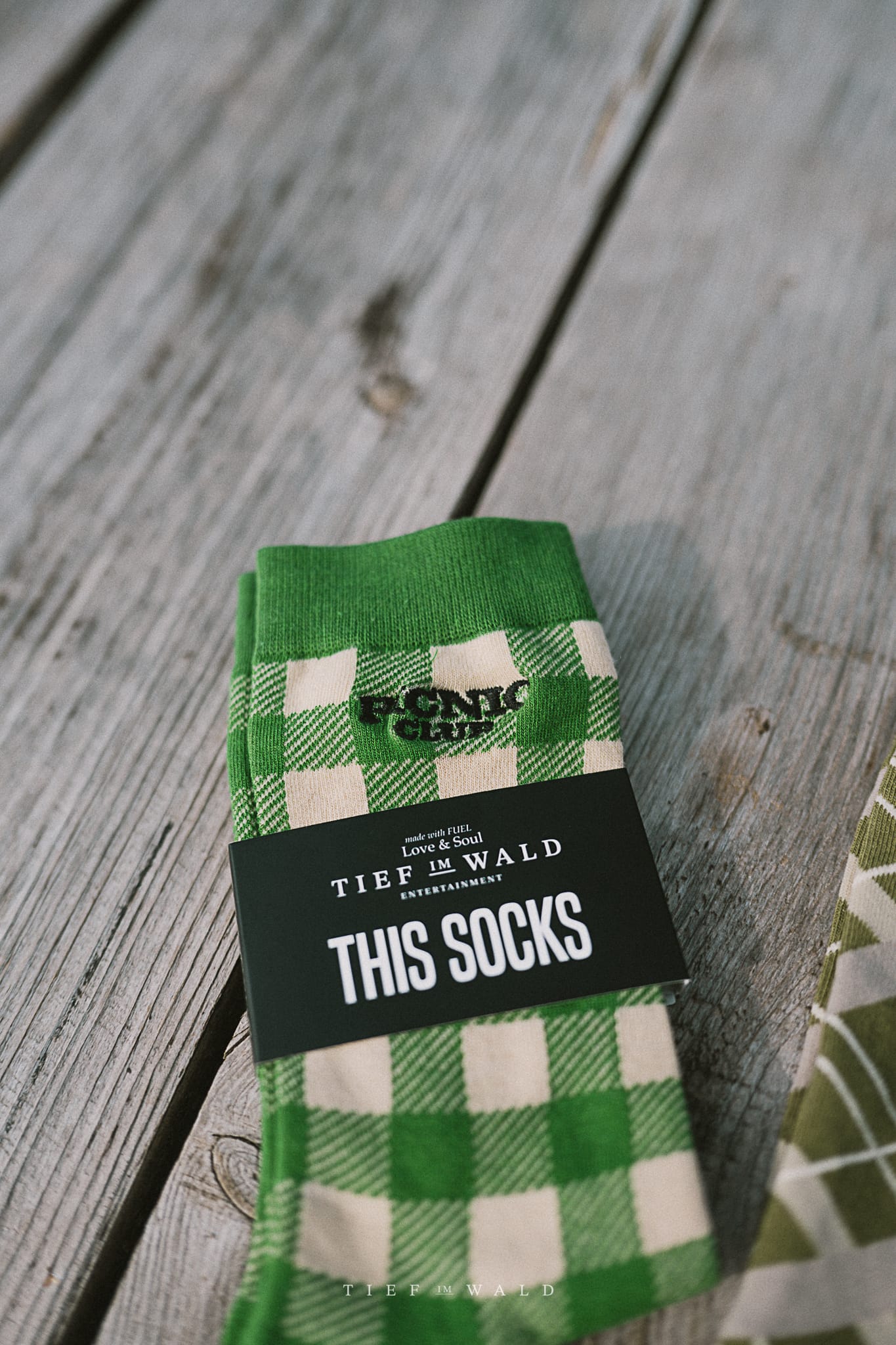 Socken "Picnic Club" grün