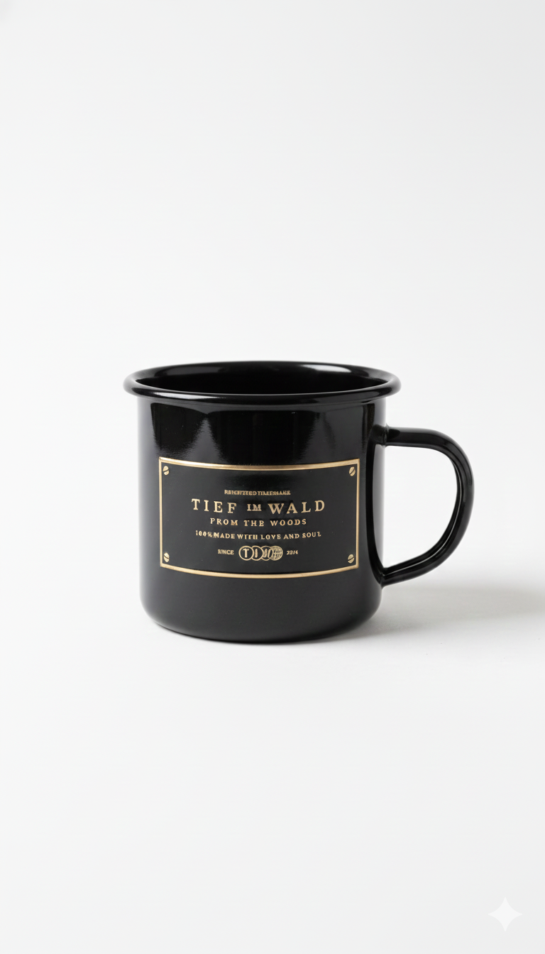 Tasse | Tief im Wald  Schwarz / Gold