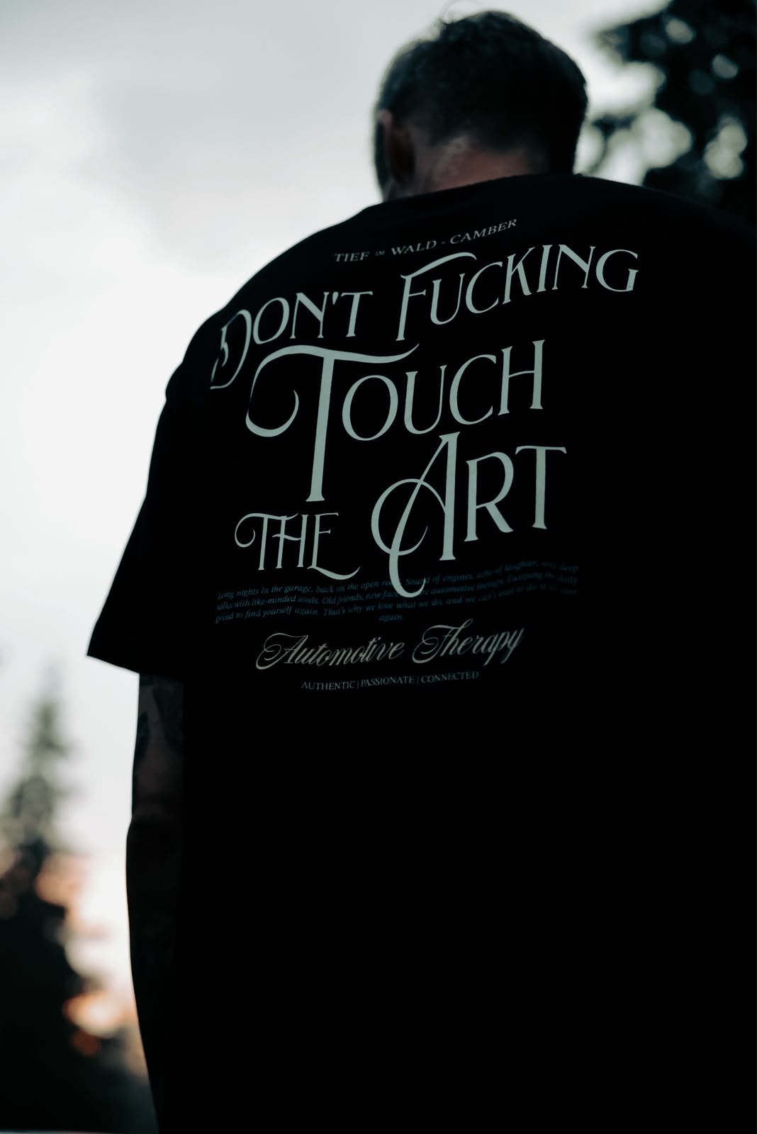 DON'T FUCKING TOUCH THE ART Colab T-Shirt  TIEF IM WALD × CAMBER