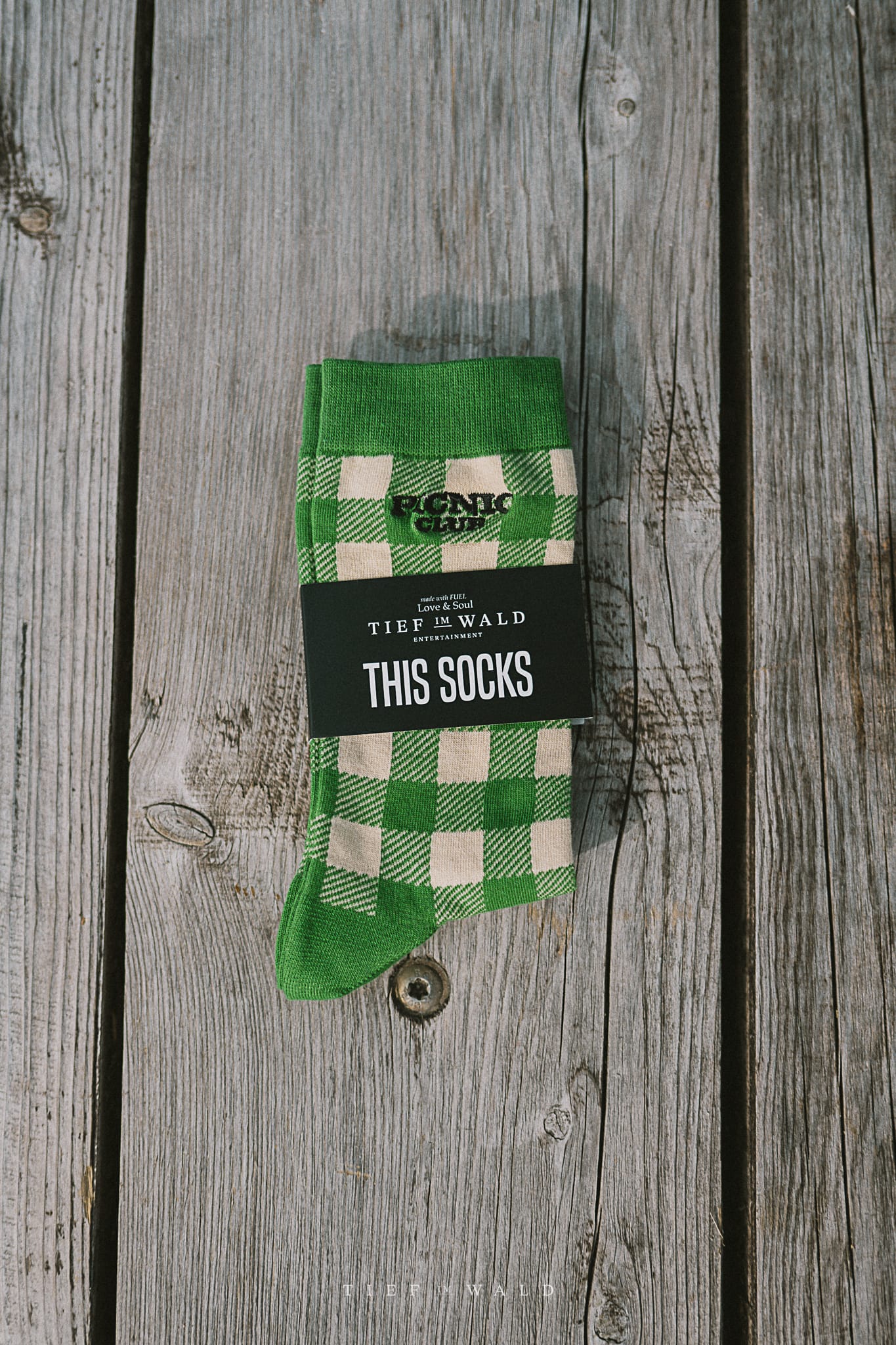 Socken "Picnic Club" grün